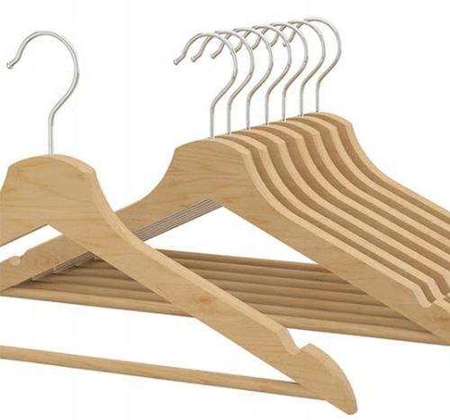 WIESZAK NA UBRANIA DREWNIANY NATURALNY DĄB IKEA BUMERANG 8 SZT. na Arena.pl
