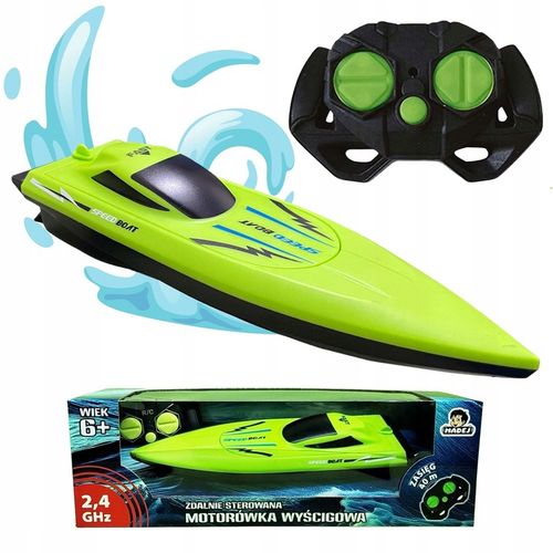 ŁÓDKA ZDALNIE STEROWANA ŁÓDŹ SPEED BOAT 4 KANAŁY 2.4GHZ 26,5CM MOTORÓWKA RC na Arena.pl