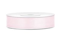 Wstążka tasiemka satynowa jasny pudrowy róż 6-38 mm - 12