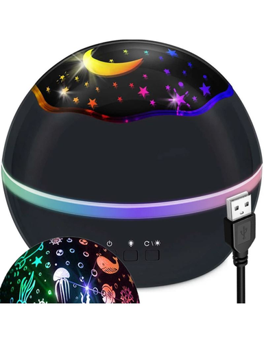 Projektor gwiazd lampka nocna rzutnik 2x Wzory na Arena.pl