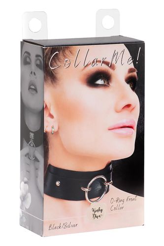 KINKY DIVA O-RING FRONT COLLAR BLACK/SILVER na Arena.pl