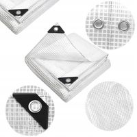 PLANDEKA 6x8 100g PRZEŹROCZYSTA ZBROJONA BIAŁA UV+ OGRODOWA NA ROŚLINY