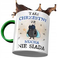 Kubek Zielony Dla Chrzestnego Idealny Na Prezent Z Nadrukiem Ze Zdjęciem