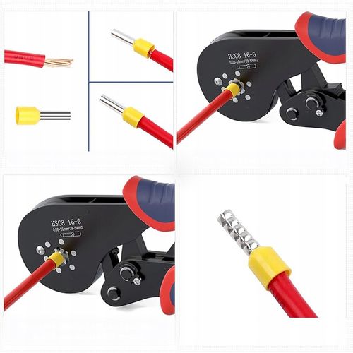 HSC8 16-6 0.08-16mm² Zaciskarka z grzechotką sześciokątną z zaciskami na Arena.pl