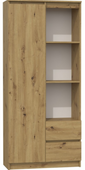 Nowoczesny Regał 1 Drzwi 2 Szuflady 80 cm Artisan BILL TS - 4 Kolory