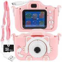 APARAT CYFROWY DLA DZIECI FULL HD 12MPX KAMERA GRY + KARTA 32GB ZESTAW XXL