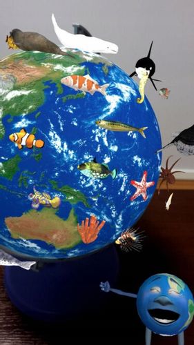 GLOBUS SZKOLNY 250 2W1 PODŚWIETLANY LED + APLIKACJA - na prezent - polski na Arena.pl