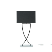 Lampa stołowa metalowa czarna YASUNI