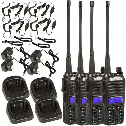 4x KRÓTKOFALÓWKA MOCNA WALKIE TALKIE BAOFENG UV-82 5W PMR RADIOTELEFON na Arena.pl