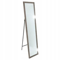Lustro stojące podłogowe brązowe 35x125 cm nowoczesne do garderoby duże