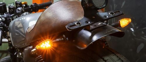 Kierunkowskazy motocyklowe czarne dymione 14 diod LED 4 sztuki na Arena.pl