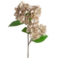 Sztuczny kwiat hortensja ciemnobeżowa 50 cm komplet 6 szt