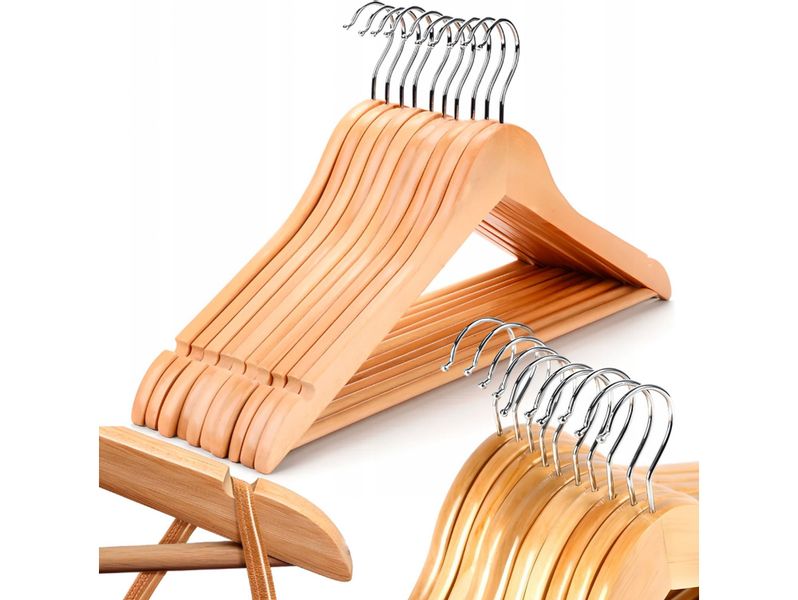 10x wieszak drewniane wieszaki ubrania drewniany wieszak 10 sztuk zdjęcie 1