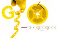 Taśma LED 10m 12V 2835 SMD 8W/m S-Shape 6mm Żółta Złota Elastyczna