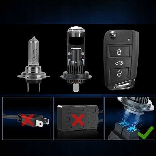 ŻARÓWKI LED H7 XSTORM LX 6000K SOCZEWKA IDEALNE ODCIĘCIE MIJANIA KRÓTKIE na Arena.pl