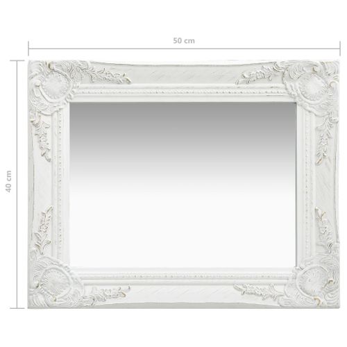 Lustro ścienne w stylu barokowym 50x40cm białe VidaXL na Arena.pl
