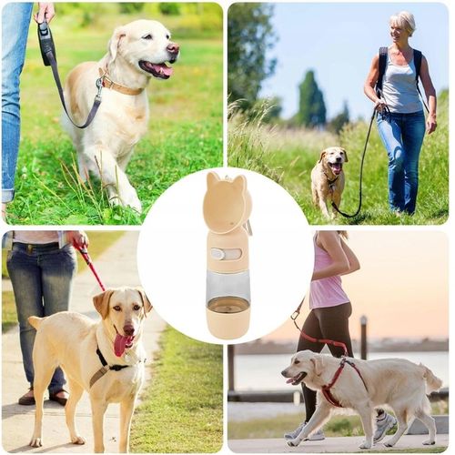 BIDON dla Psa na wodę i karmę z miską 3w1 turystyczna BUTELKA na lato na Arena.pl