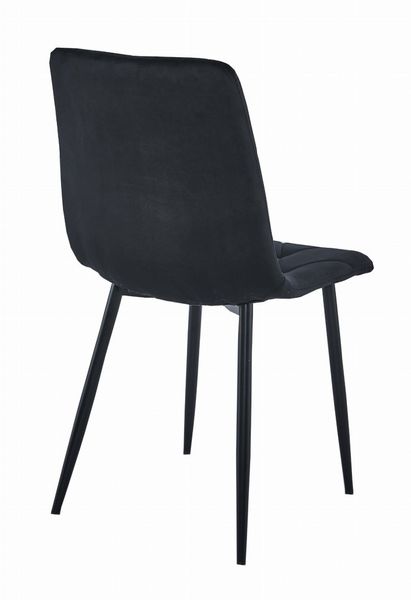 Krzesło LIBRA - czarny aksamit / nogi czarne x 1 zdjęcie 4