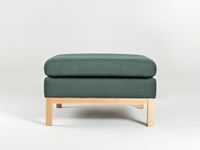 Pufa AMBIENT WOOD - opal, naturalny, stolik tkaninowy