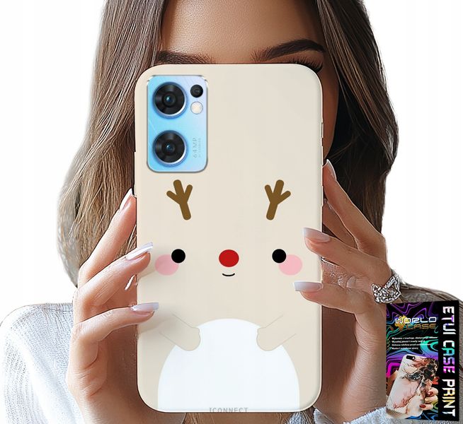 ETUI DO OPPO RENO7 5G - RENIFEREK, RENIFER, ŚWIĄTECZNE WZORY zdjęcie 1