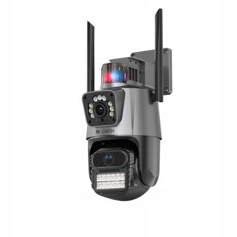 PODWÓJNA KAMERA ZEWNĘTRZNA OBROTOWA ALARM 8MP WIFI 3w1 2 OBIEKTYWY ICSEE na Arena.pl