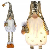 SKRZAT świąteczny Figurka świąteczna KRASNAL gnom Mikołaj 78 cm Świecący
