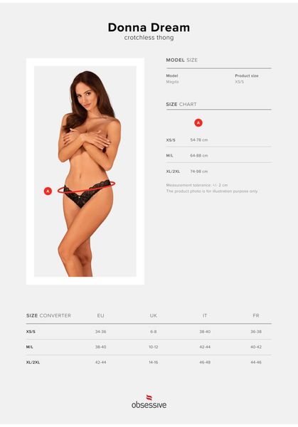 Donna Dream Stringi Otwarte Xl/2Xl zdjęcie 9
