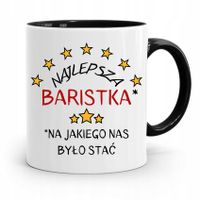Dla Baristy Baristki Kawiarki Kubek Czarny Prezent Z Nadrukiem Ze Zdjęciem