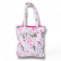 Torba na zakupy bawełniana shopperka torba shopper torba zakupowa kwiaty