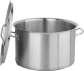 garnek średni z pokrywką ze stali nierdzewnej 50x30cm 58l - yg-00052