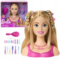 BARBIE STUDIO FRYZUR GŁOWA DO STYLIZACJI CZESANIE + AKCESORIA HMD88