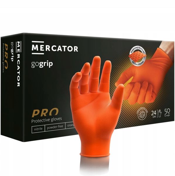 Rękawice nitrylowe POWERGRIP IDEALL GRIP Orange XL zdjęcie 1