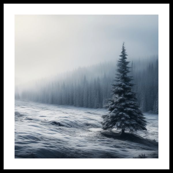 Plakat 60x60cm Samotna Choinka zdjęcie 3