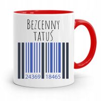Kubek Czerwony Dla Taty Ojca Bezcenny Tatuś Z Nadrukiem Ze Zdjęciem