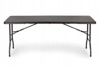 STÓŁ CATERINGOWY SKŁADANY Z ŁAWKAMI STÓŁ 180 cm 2 ŁAWKI 3x WALIZKA RATTAN