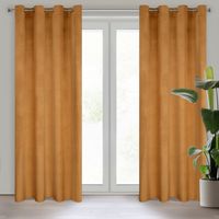 Zasłona welwetowa na przelotkach MELANIE 140x250 złota