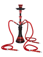 Czerwona Duża Shisha Szisza Fajka Wodna Hookah 3 Węże Wysokość 54 cm Eldoro