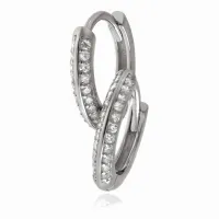 KLASYCZNE RODOWANE SREBRNE KOLCZYKI KOŁA KÓŁKA KÓŁECZKA BIAŁE CYRKONIE