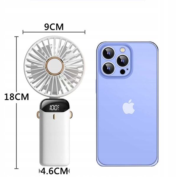WENTYLATOR RĘCZNY PRZENOŚNY MINI WENTYLATOR Z AKUMULATOR 3000 MAH W PODRÓŻY zdjęcie 8