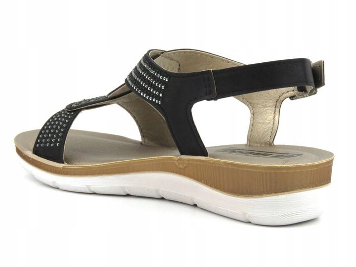 SANDAŁKI DAMSKIE INBLU BV-33 CZARNE LEKKIE LATO 36 zdjęcie 4