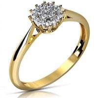 ZŁOTY PIERŚCIONEK ZARĘCZYNOWY 333 8K CYRKONIA r17