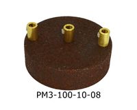 Podsufitka metalowa 3 otwory 100mm rdza naturalna + mosiądz