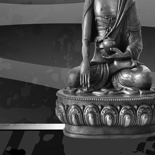 Deco Panel, Budda na abstrakcyjnym tle 4 90x60 na Arena.pl