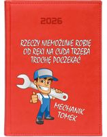 KALENDARZ A6 2026 TYGODNNIOWY PLANER nadruk UV PREZENT DLA MECHANIKA