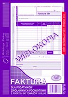 FAKTURA DLA ZW. PODM. Z PODATKU A5 PION W 201-3E
