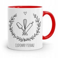Kubek Czerwony Dla Piekarza Cudowny Piekarz Z Nadrukiem Ze Zdjęciem