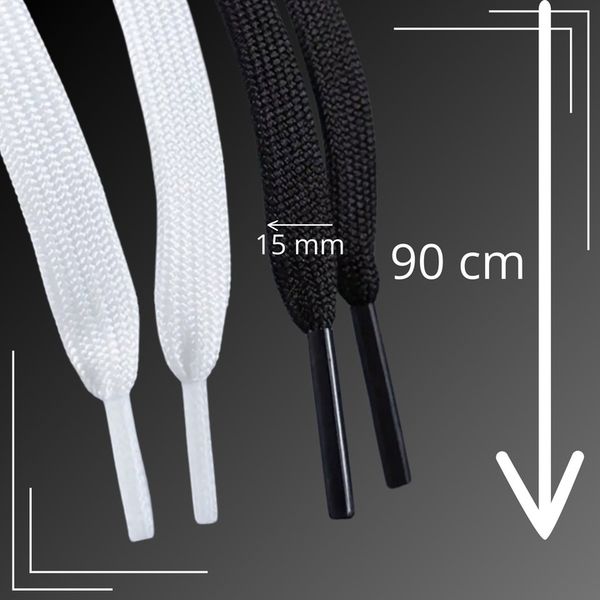 Sznurówki Białe Grube 15mm Sznurowadła Do Butów Szerokie Campusy Knu 90 cm zdjęcie 11