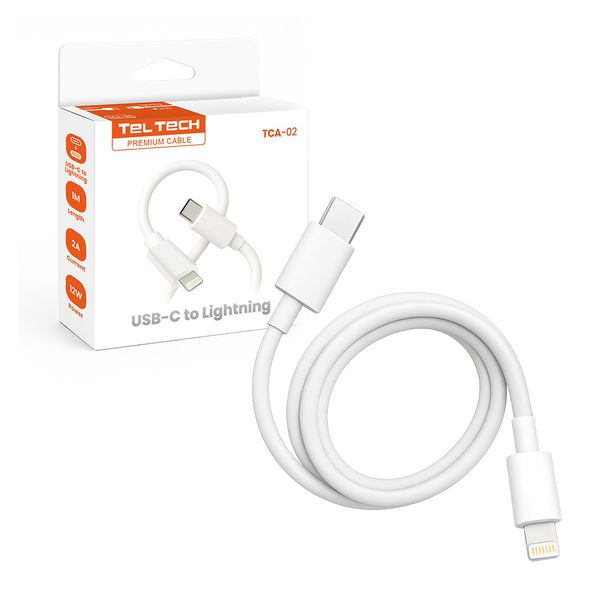 Teltech kabel USB-C - Lightning 2A 12W 1m biały  TCA-02 zdjęcie 1