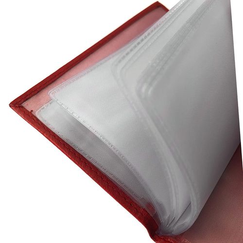 Skórzane etui z systemem RFID - ciemnoczerwone na Arena.pl