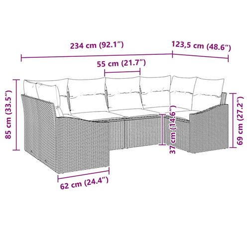 Zestaw Sof na Ogród 6 pcs Beżowy Polirattan na Arena.pl